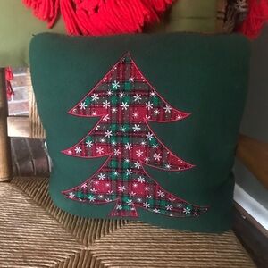 Rare Vintage Handmade Soft Christmas Tree Pillow